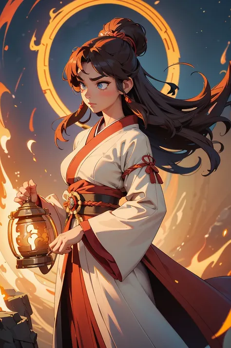 Best quality, masterpiece, high quality, (detailed beautiful face:1.4), (detailed beautiful eyes:1.4), Amenouzume, nihonshinwa, Japanese, woman, healer, shrine maiden, RPG game character, (standing full-body shot:1.4), dignified presence, regal aura, grace...