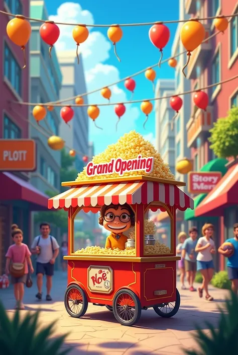  grand opening noe popcorn  cart business.