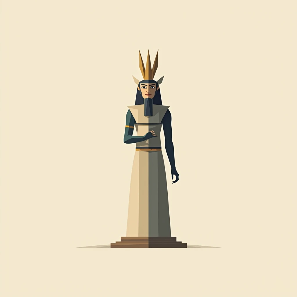 create an image of the Sumerian god Enki in a minimalistic way suitable for logo use