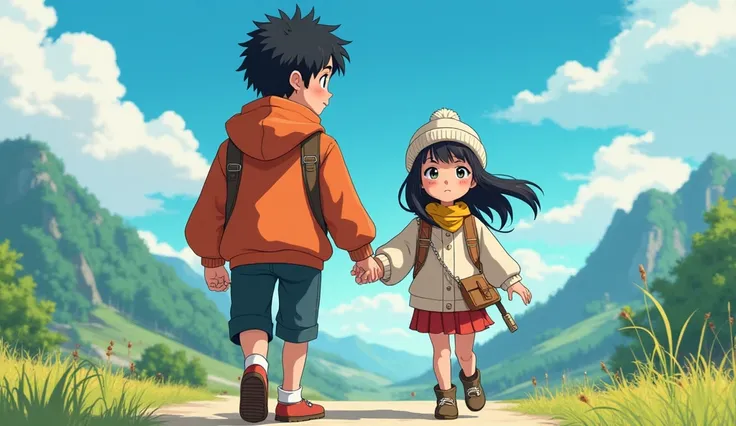 Together Finding the Way: Roni and Tuktuki walking confidently together, using Tuktukis newfound courage to lead them. The is elder than his sister. Give anime