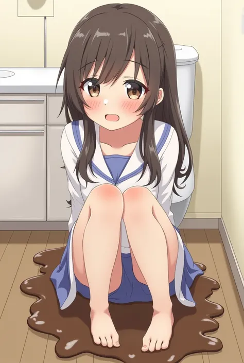 Anime girl poop