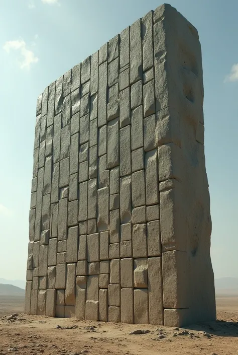 a big stone with piano keys carved into it