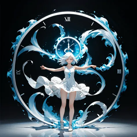 surrealist style,(depicting (((blue fire))) Elemental concept designed:1.2),(full_shot:1.2),space warp background,(clock_background:1.3),
BREAK
negative space composition,character design by liu ye,Nick Veasey,
BREAK
(long white hair:1.4),(white eyes:1.2),...