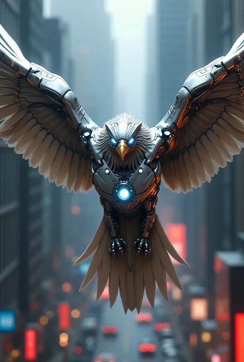 Eagle cyberpunk merge iron man