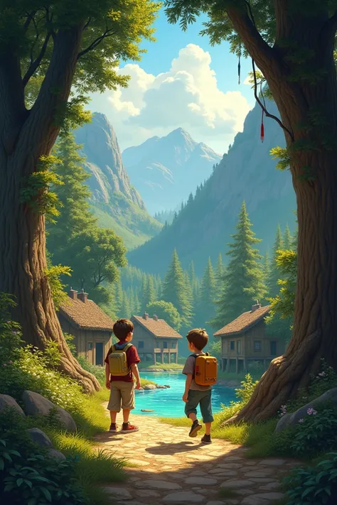 Em busca do Tesgold Real

Cenário: A quiet village surrounded by mountains and a crystal clear stream. Two friends, Luke and Peter, they find an ancient map that promises to lead to "Tesgold Real".


---

Luke: (looking at the map with enthusiasm) "Pedro, ...