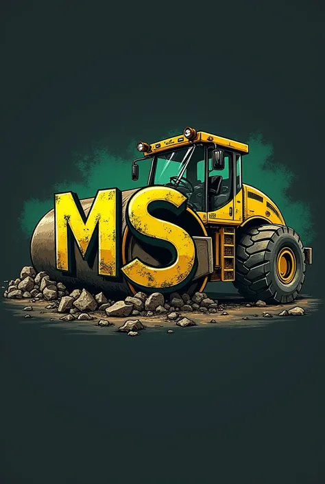 Steamroller logo with strong yellow and green MSM letters