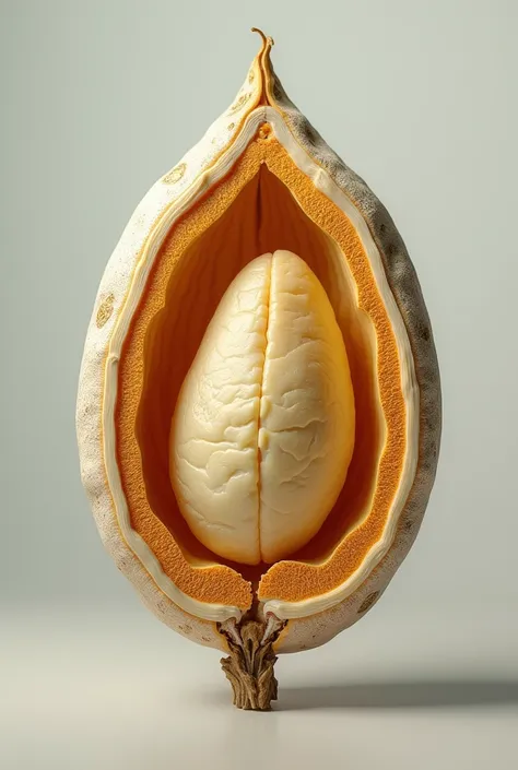   An image of the seed in cross section, showing embryo and endosperm .