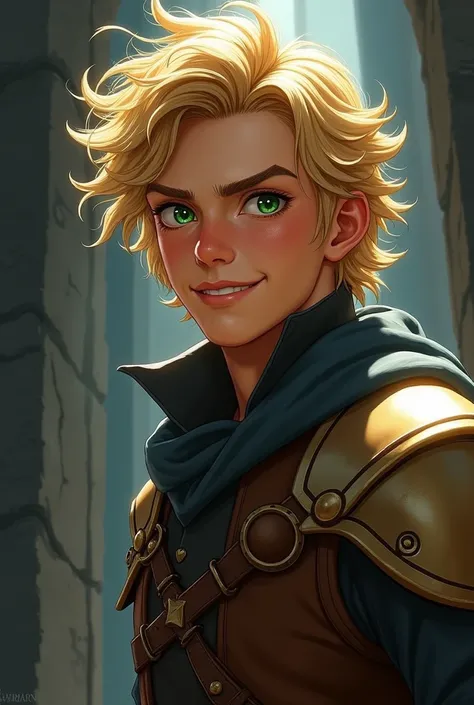 Varian is a strikingly handsome young man, his boyish charm and carefree demeanor making him the perfect foil to Draven’s more intense and brooding presence. He stands tall with a lean, athletic build that reflects his active lifestyle and love for adventu...