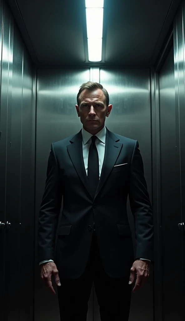 light flickering in elevator with james bond in it