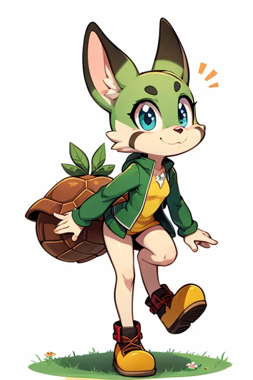 Female furry turtle tiny toons adventure style 