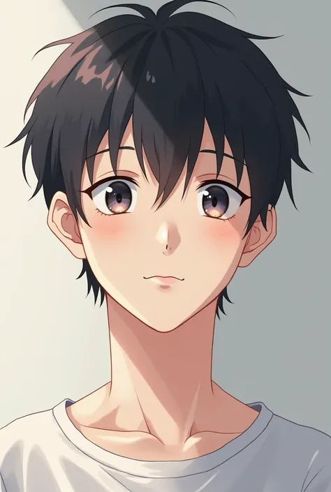 A young man in anime frot face