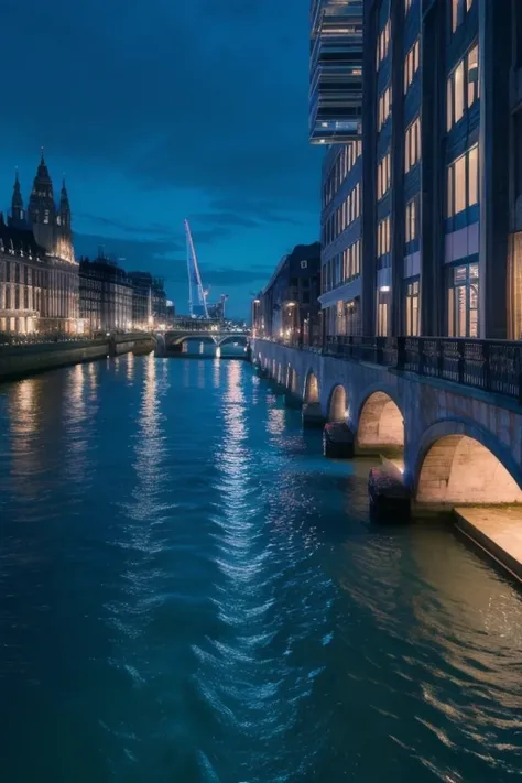 Photo of london river ,underwater of river, river botom ,only river and sky