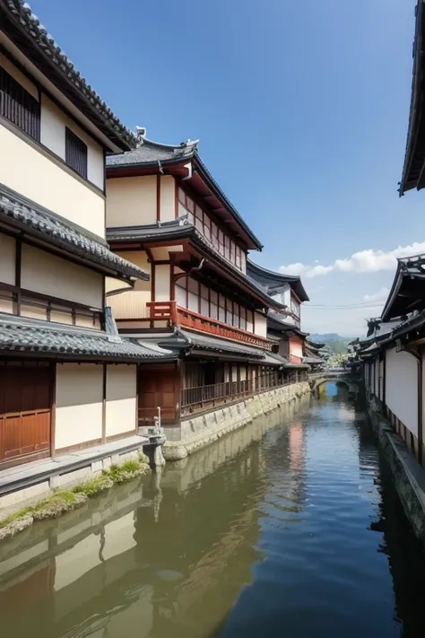 Photo of kyoto city river ,underwater of river, river inside ,only river and sky