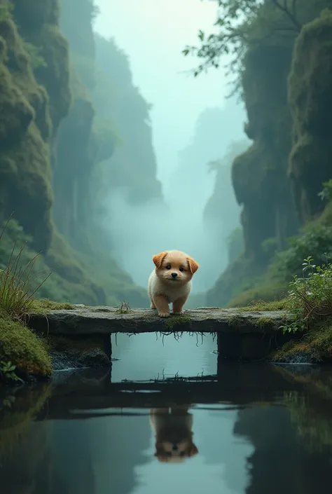  Cute Puppy、In the thick fog、abyss、Walk slowly through the bridge in the valley、Mossy、weathering、The sound of the river 、Heavy air、 the eternal wind 、  An elaborate little landscape 、small cry