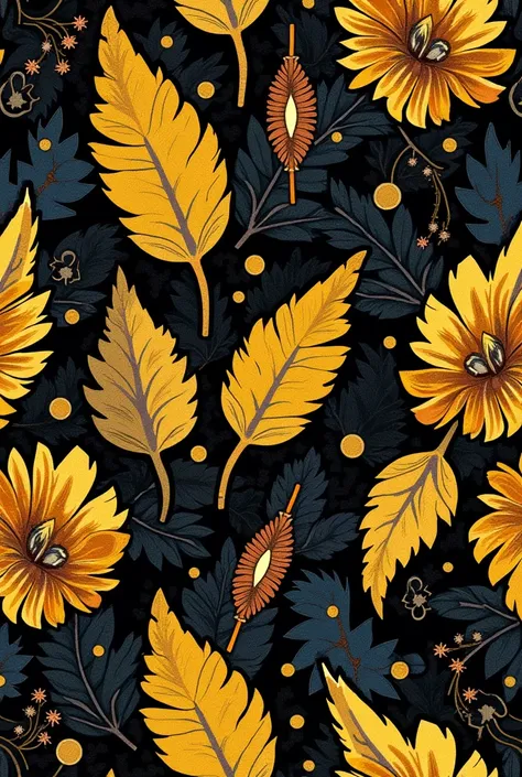  I want to make a beautiful design and a pattern of fabric with very beautiful colors and interesting in a beautiful fashion if it has a gold color, dark ,black  , Yellow also means high quality creative with good fashion to admire art  ,ikiwezekana tumaa ...