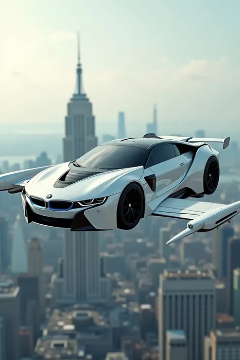 combination of airplane and bmw car