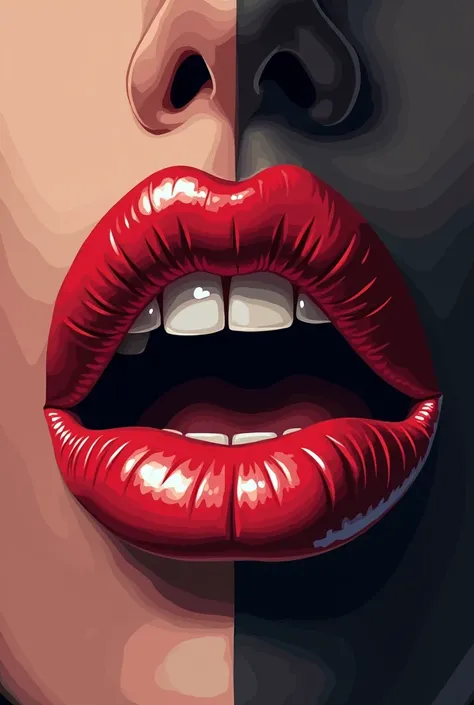 Create a cool logo with awesome man lips.