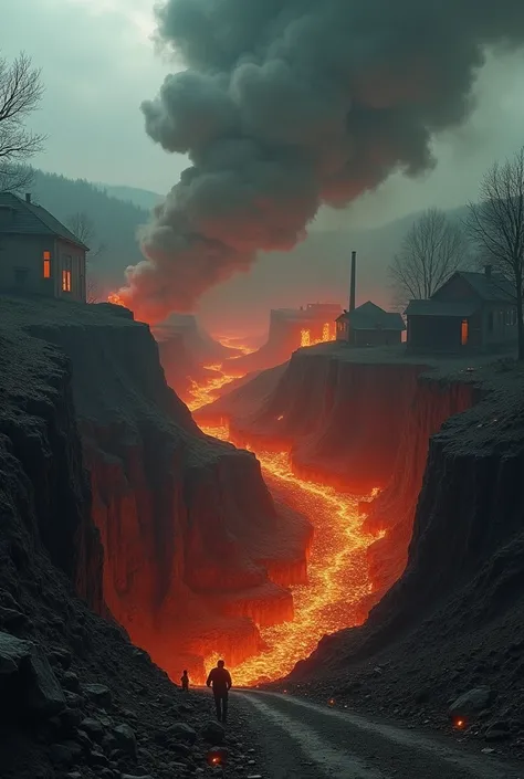 There’s a town in Pennsylvania where it has been burning underground since 1962!
Centralia’s coal mine fire is still burning and could continue for another 250 years.t. Generate attractive and eye catching image according to the scripts