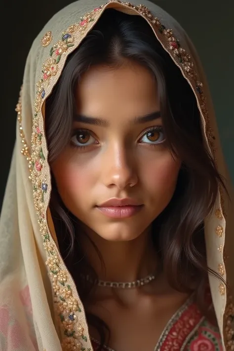 Punjabi girl head covered