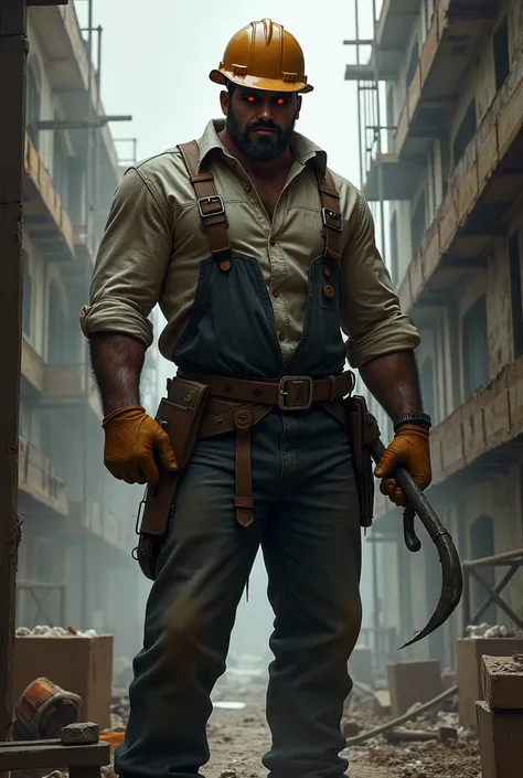  evil-looking construction worker