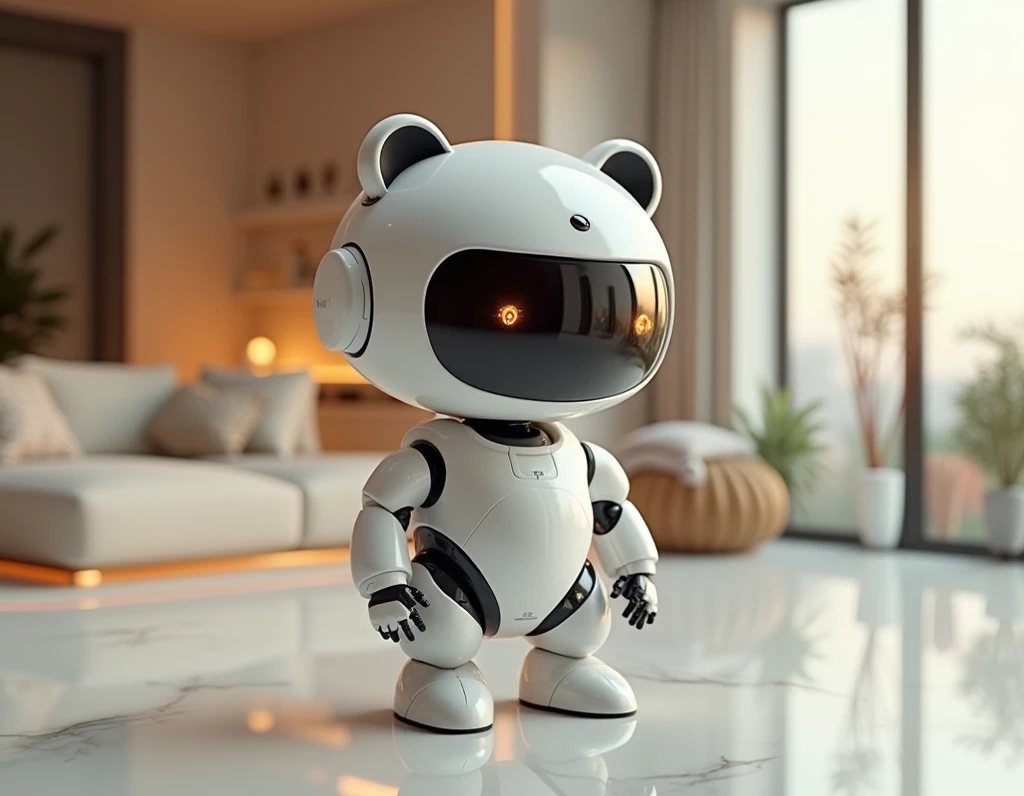 One Baby Bear Ear Robot Human Design Future World In Home