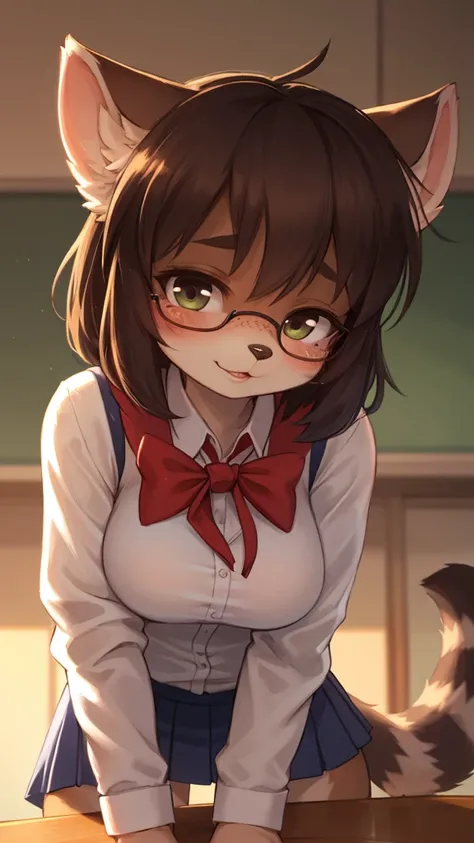 Massage the breasts , geeky raccoon dog aunt , (Freckles:0.9) , Disheveled hair , loose body , Disheveled neat school uniform , bend over , Teacher, please look
, ( soft focus , Shallow focus , soft light , Cross Process , Tyndall ) , Mature female , Eupho...