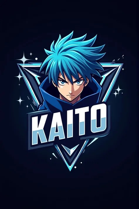 Can you make a gaming logo of kaito  from anime
Use name KAITO and use pic of kaito  from anime 