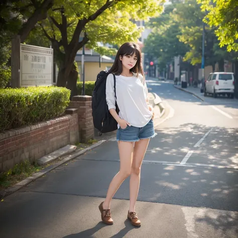  Beautiful Girl 、 real、 very detailedな 統合 8k 壁紙、 very detailed、 high resolution raw color photo、 professional photo shoot、 realなポートレート、 cinematic light 、whole body、 shortcut 、Female university student