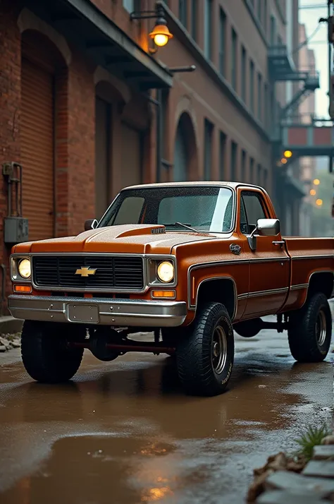 Chevrolet custom 350 Chassis truck year 73 color brown 