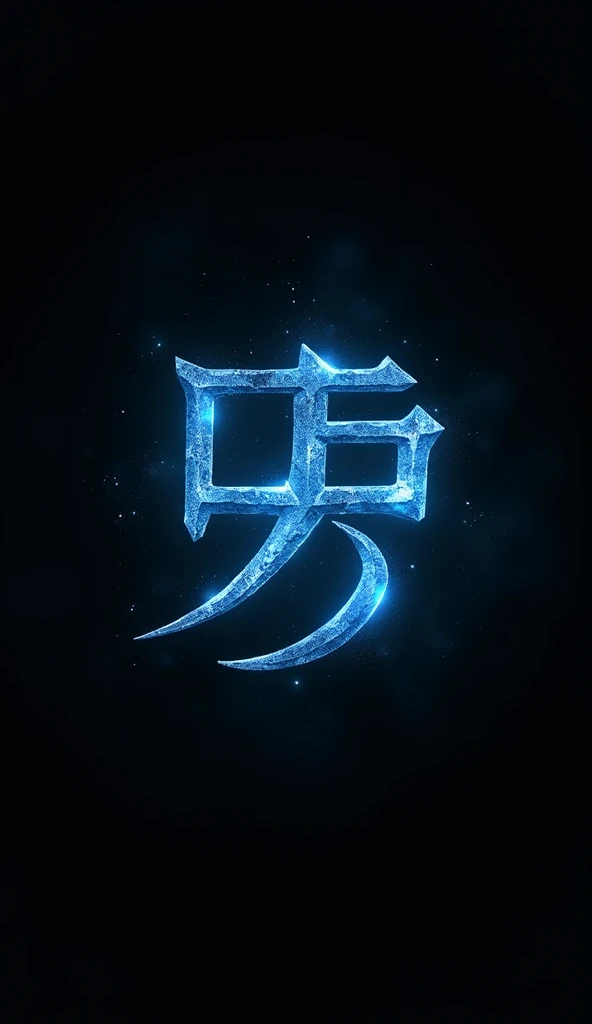 Blue alian language on black background.