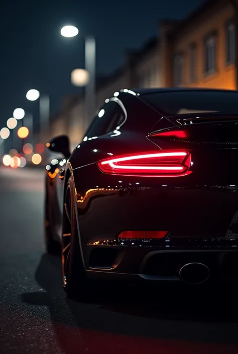 Photo taken of porshe 911 night rear lights