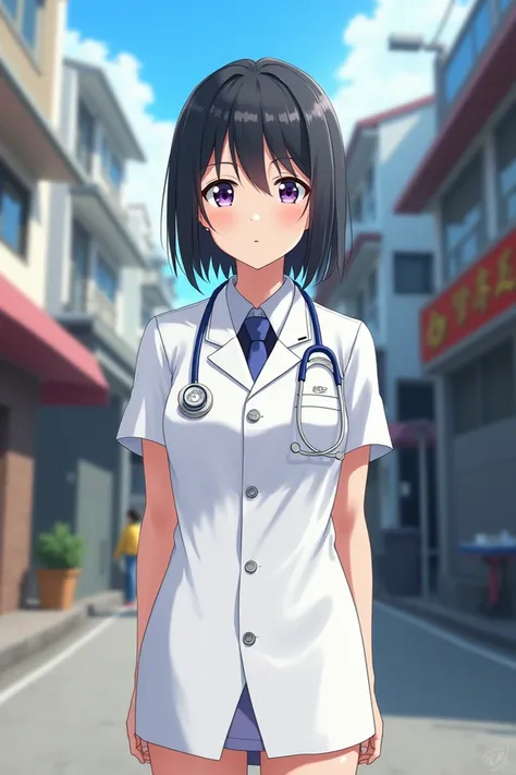 "Wearing a medicine uniform" "student" "hirono"