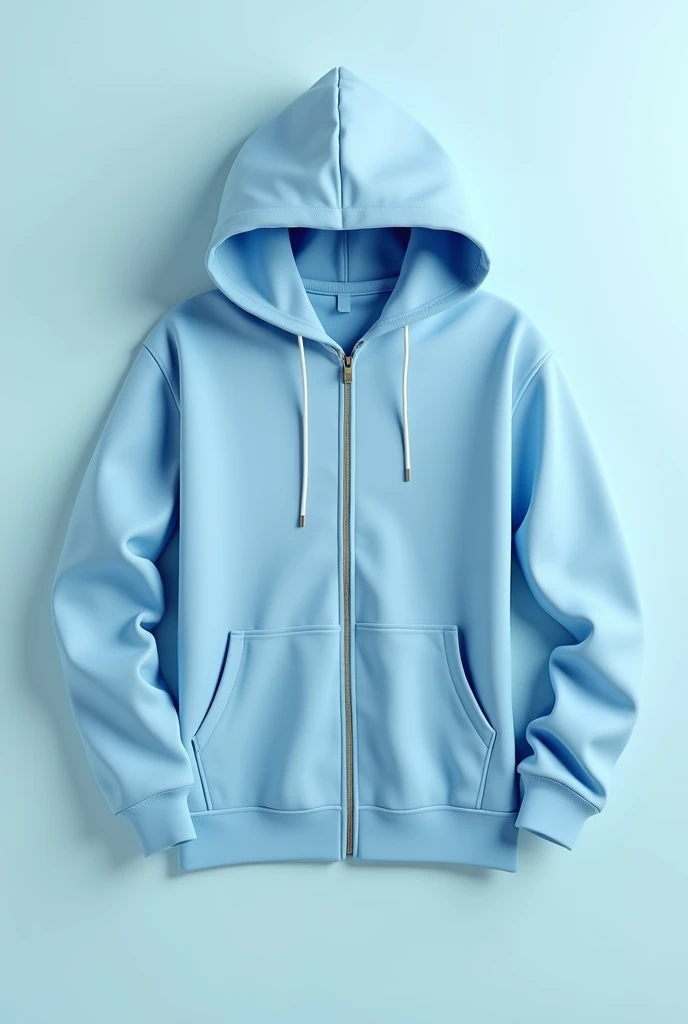 sky blue colour solid hoodie