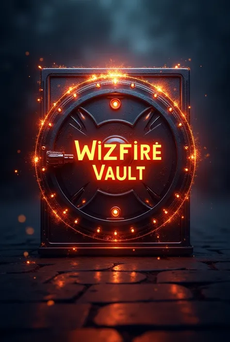 "Create a dynamic and visually captivating Facebook banner for a user named WIZFIRE VAULT. The design should combine elements of mysticism, fire, and technology. Imagine a glowing vault with fiery accents, set against a dark, mysterious background. The sty...