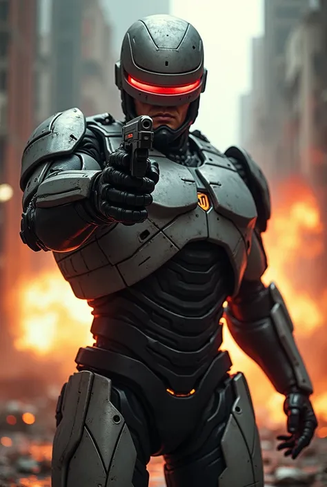 RoboCop slashes to death with a handgun　real