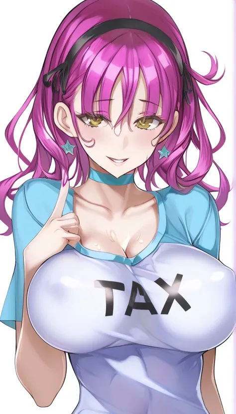 (score_9, score_8_up, score_7_up, score_6_up, score_5_up, score_4_up, just describe what you want, tag1, tag2, highest quality, Best quality, masterpiece,) BREAK she has large breasts, (((perky breasts))), ((covered nipples)), (cleavage) BREAK , slender wa...