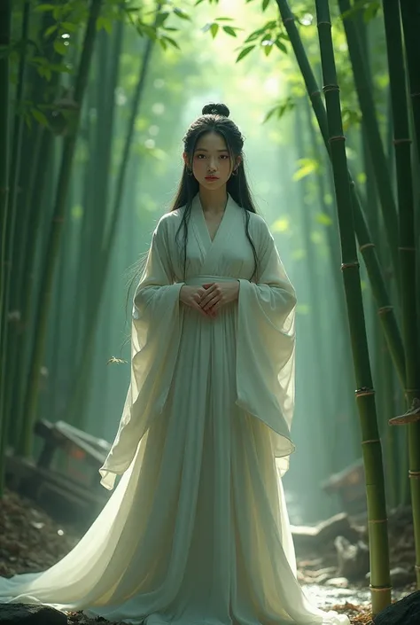 A realistic image of the strory (The Tale of the Bamboo Cutter (Japanese) - A story about identity and destiny.) 

Kaguya-hime, as she is known, captivates hearts and ignites ambition, yet she remains a mystery, a reflection of our own struggles with ident...