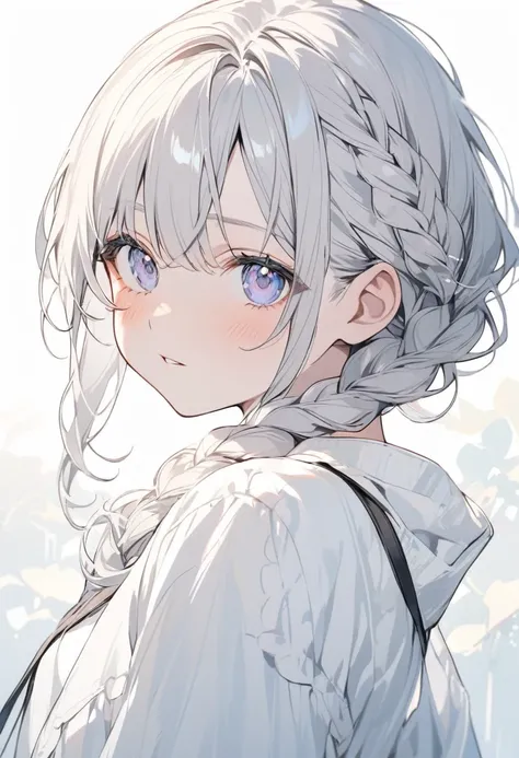 White braided hair girl