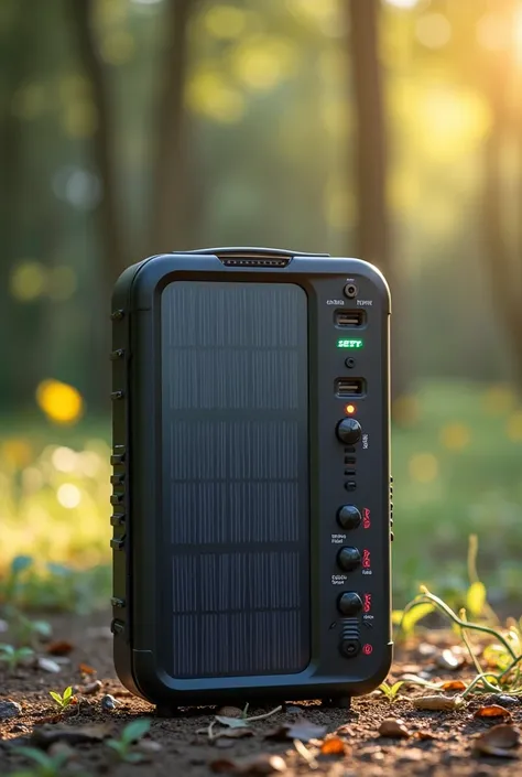  A portable solar power charging station where we charge our electronic gadgets 