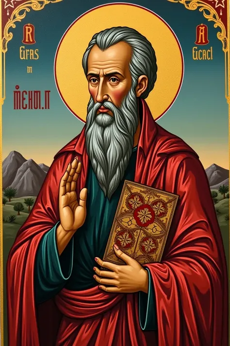 Icon of elder Ephraim of arizona Byzantine eastern Orthodox style