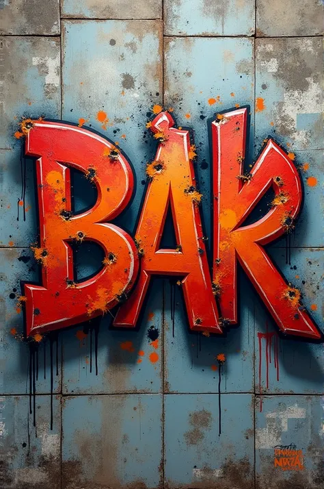 Spell “chokbar” in graffiti 