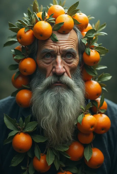 create orangefrui+human old beard 