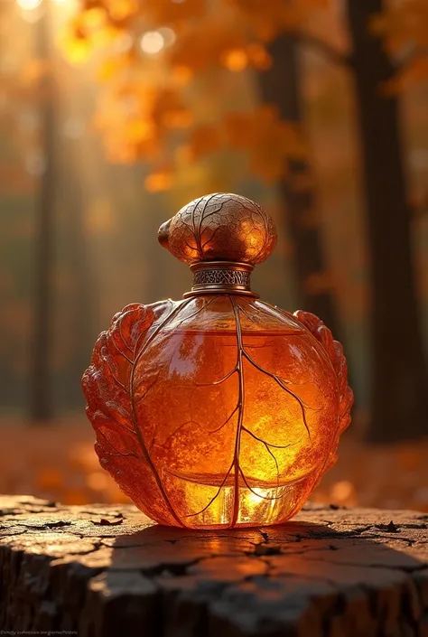 Autumn leaf shape perfume with a name of MASR