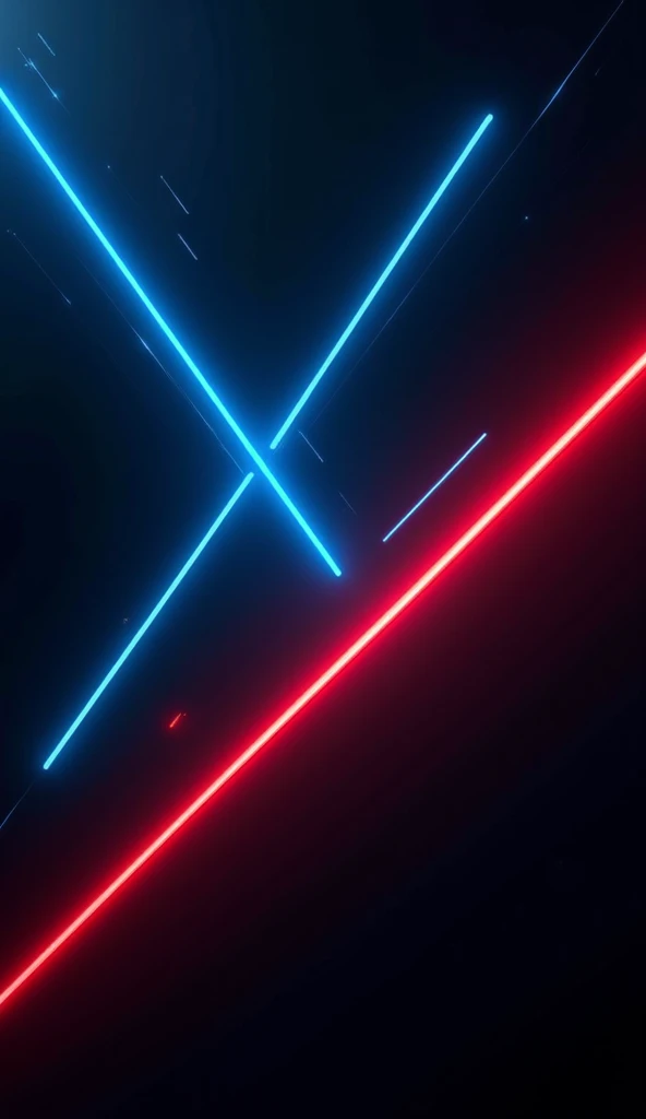 Dark black background art with diagonal traces of blue and neon red lights