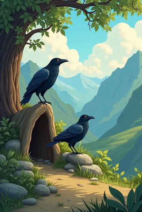 Once upon a time, in a peaceful valley surrounded by mountains, vivia uma tartaruga chamada yourself. She dedicated herself daily to collecting leaves and stones to build a strong and safe shelter. In a nearby tree, morava rico, a clever crow, but very imp...