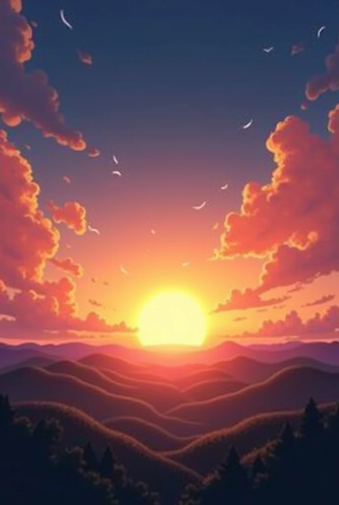 Create a stylish animated sunrise for s 