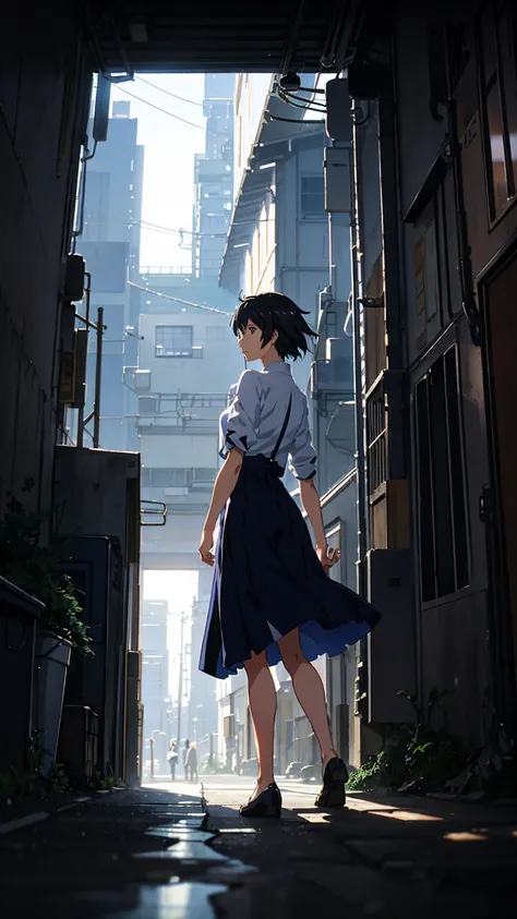 Makoto Shinkai&#39; concept art, Tumbler,  Magical Realism ,  beautiful anime scene, Beautiful sky. by Makoto Shinkai, ( ( Makoto Shinkai ) ),  anime background by Shitao Art,  anime background by Shitao, Makoto Shinkai&#39; style ,  anime movie background...