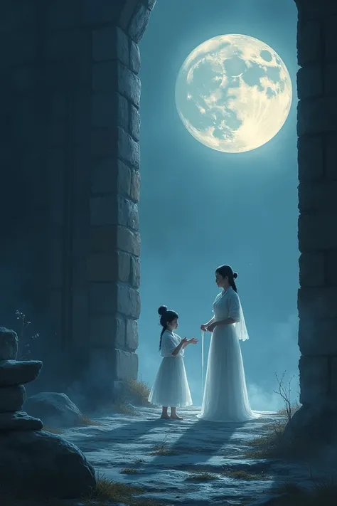 title:Hồ Thành – Vọng Bóng Thời Gian* BEGIN: The sky is dark, The silver moonlight illuminated the Ho Dynasty Citadel like a mirror reflecting time. Nguyệt, a gentle village girl, often going to the city gate every night to weave under the moonlight. Nguyệ...