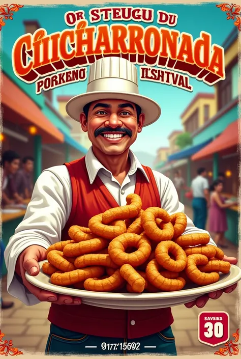  poster for a chicharronada for November 30 ; Cost 20 soles and telephone number 917315692 