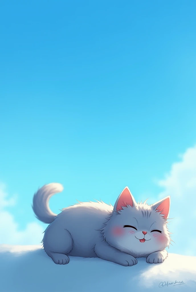 Cat  bleu  sky   love